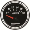 Voltmätare 52mm 18V (Elektrisk) DESIGNER BLACK II