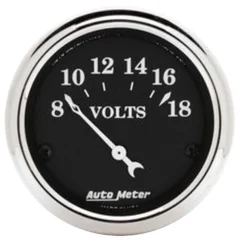 Voltmätare 52mm 18V (Elektrisk) OLD TYME BLACK