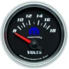 Voltmätare 52mm 18V (Elektrisk) Svart MOPAR