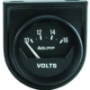 Voltmätare 2'' 16V SHORT SWEEP Svart AUTOGAGE