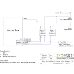 Värmepaket Elektriskt 600w 12v T7Design