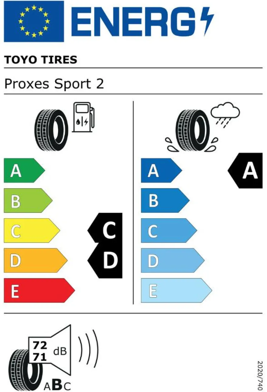 225/45ZR19 (96Y) XL FR Toyo Proxes Sport 2 CAB71 PCRSSP Sommardäck