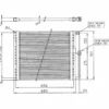 AC Kondensor Radiator 680 x 361 mm - SvartT7 Design