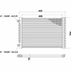 AC Kondensor Radiator 459 x 304 mmT7 Design