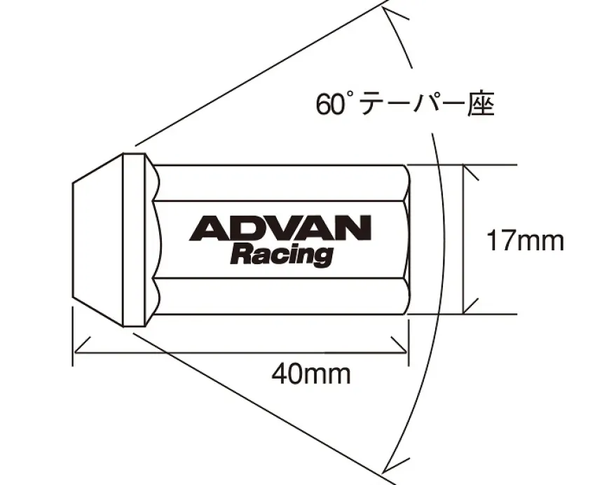 Advan Hjulmuttrar 12X1,5 (Svart) - 4 Pack