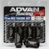 Advan Hjulmuttrar 12X1,25 (Svart) - 4 Pack