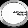 Advan 63mm Fullt Platt Centrumkåpa - Vit / Silver Alumit