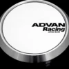 Advan 73mm Platt Centrumkåpa - Vit / Silver Alumit
