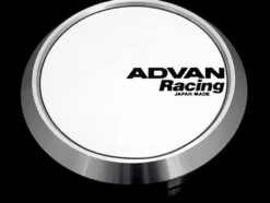 Advan 73mm Platt Centrumkåpa - Vit / Silver Alumit