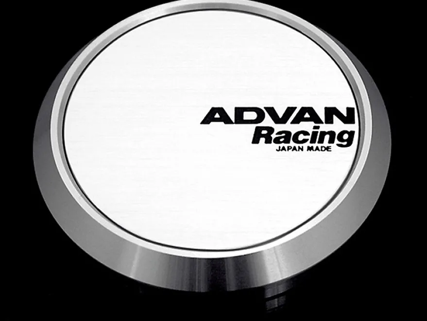 Advan 73mm Platt Centrumkåpa - Vit / Silver Alumit