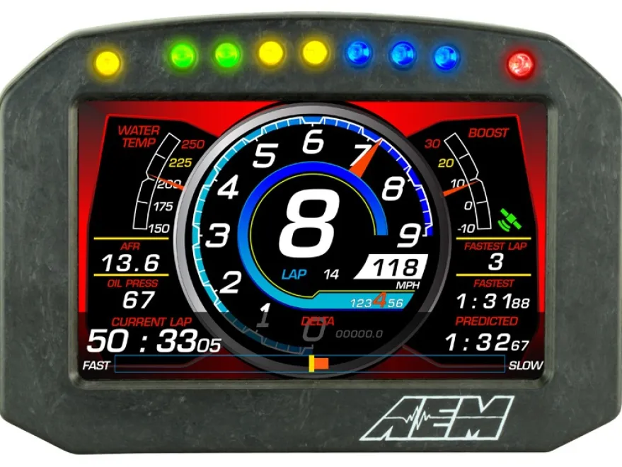 AEM CD-5G Carbon Digital Dash Flat Panel (Utan Logger / Med GPS)