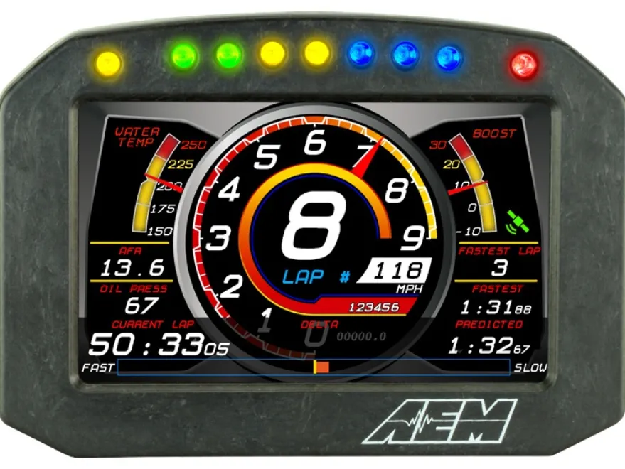 AEM CD-5G Carbon Digital Dash Flat Panel (Utan Logger / Med GPS)