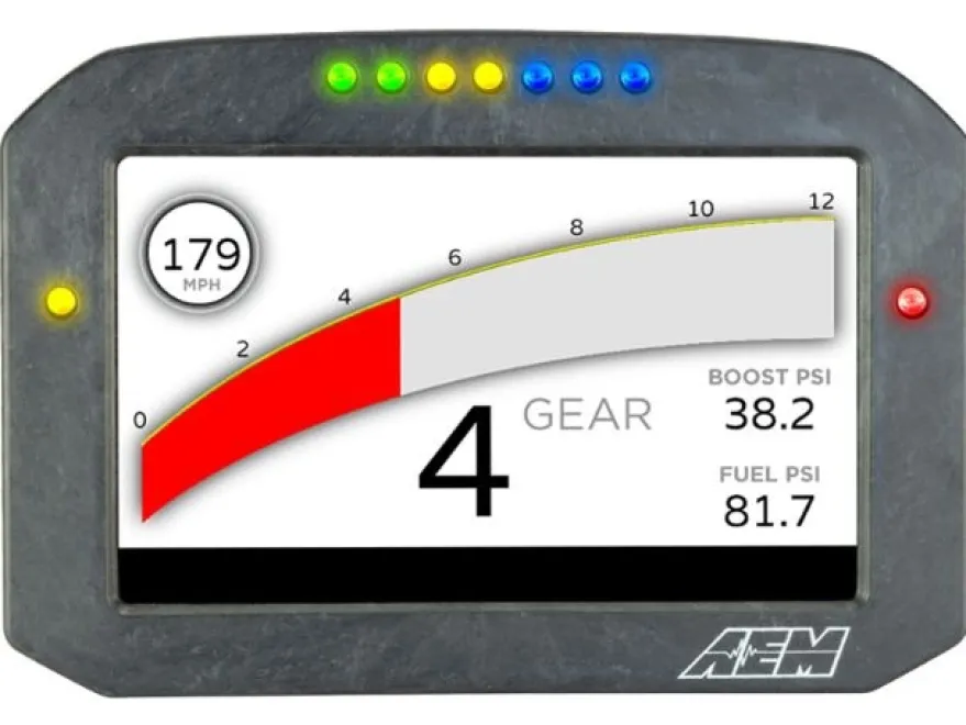 AEM CD-7LG Carbon Digital Dash Flat Panel (Med Logger / Med GPS)