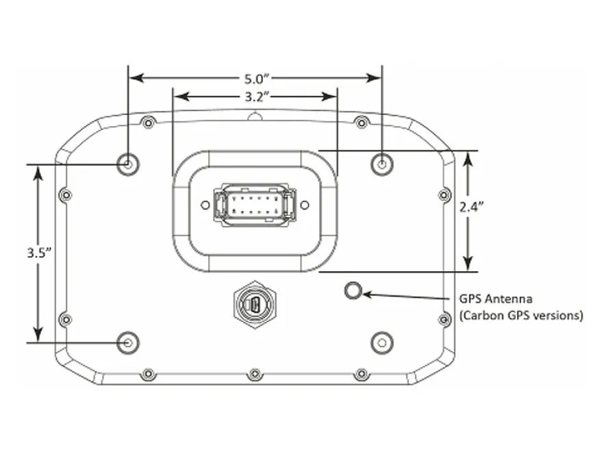AEM CD-7LG Carbon Digital Dash (Med Logger / Med GPS)