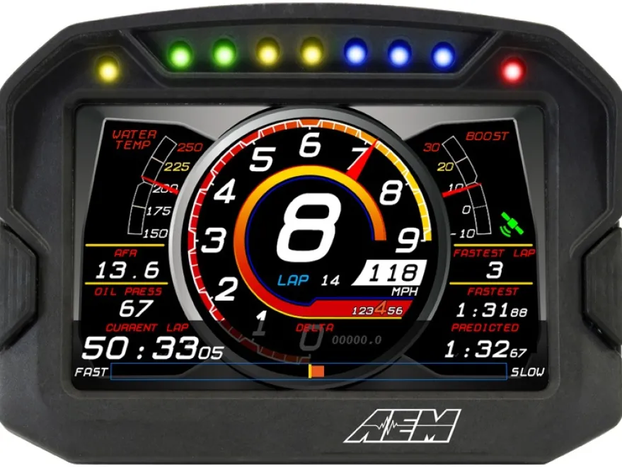 AEM CD-5LG Carbon Digital Dash (Med Logger / Med GPS)