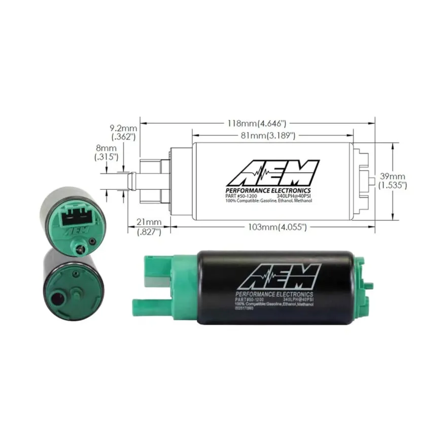 AEM 320l/h In-tank Bränslepump (Bensin/E85)
