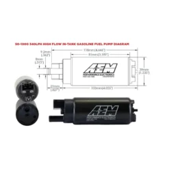 AEM 320l/h In-tank Bränslepump (Bensin)