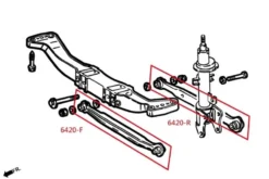 Alfa 156 97-07 / 147 00-10 / GT 03-10 Bakre Lateralstag Främre Hardrace