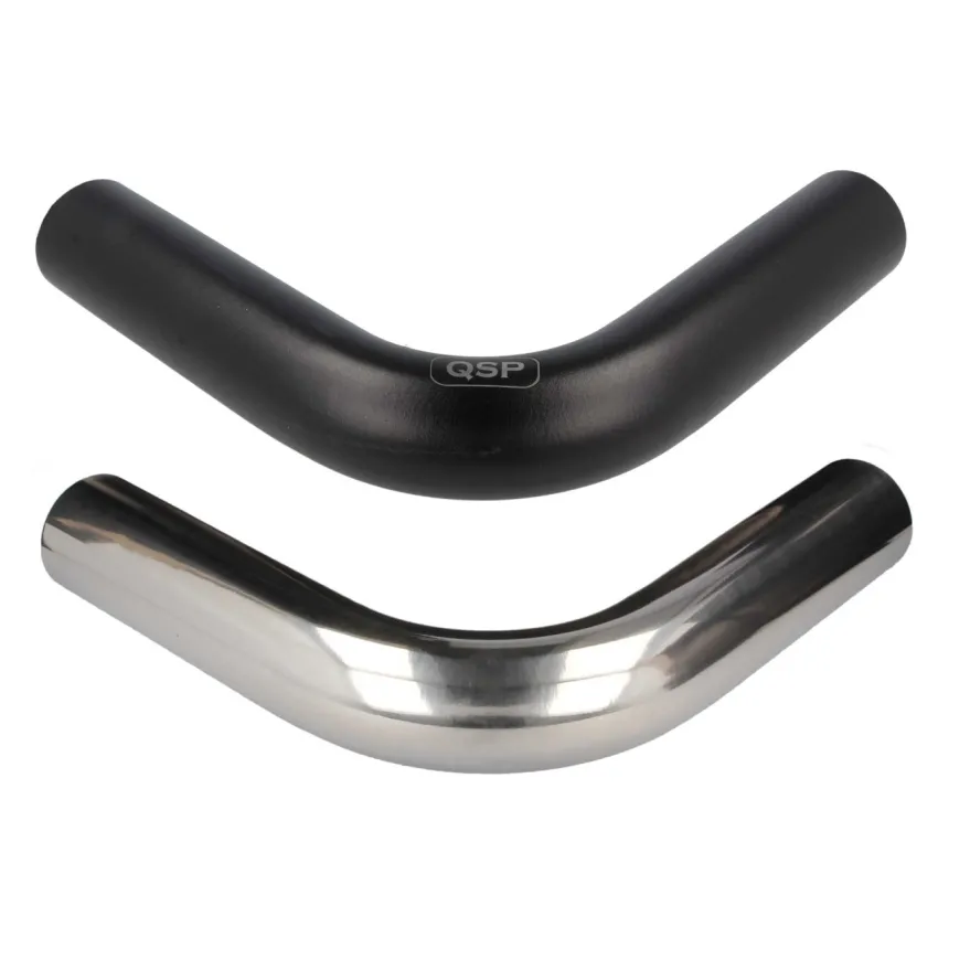 Aluminiumböj 90° Svart / Silver QSP Products