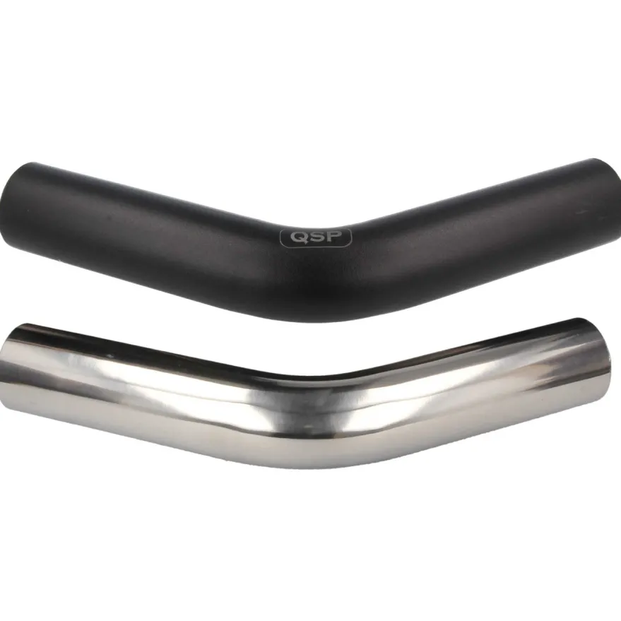 Aluminiumböj 45° Svart / Silver QSP Products