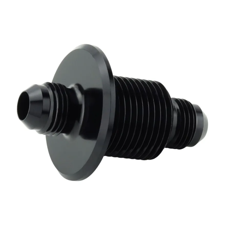 AN06 - AN06 Bulkhead Slangadapter & Låsmutter - SvartT7 Design