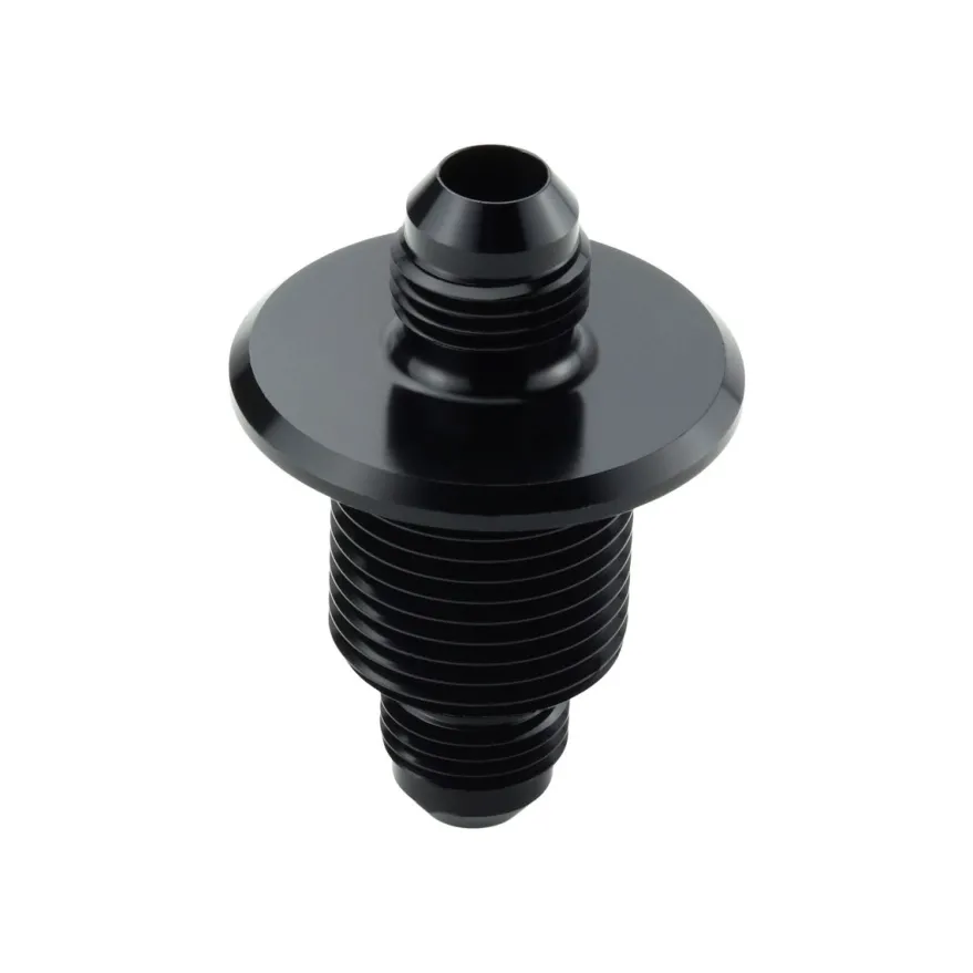 AN06 - AN06 Bulkhead Slangadapter & Låsmutter - SvartT7 Design