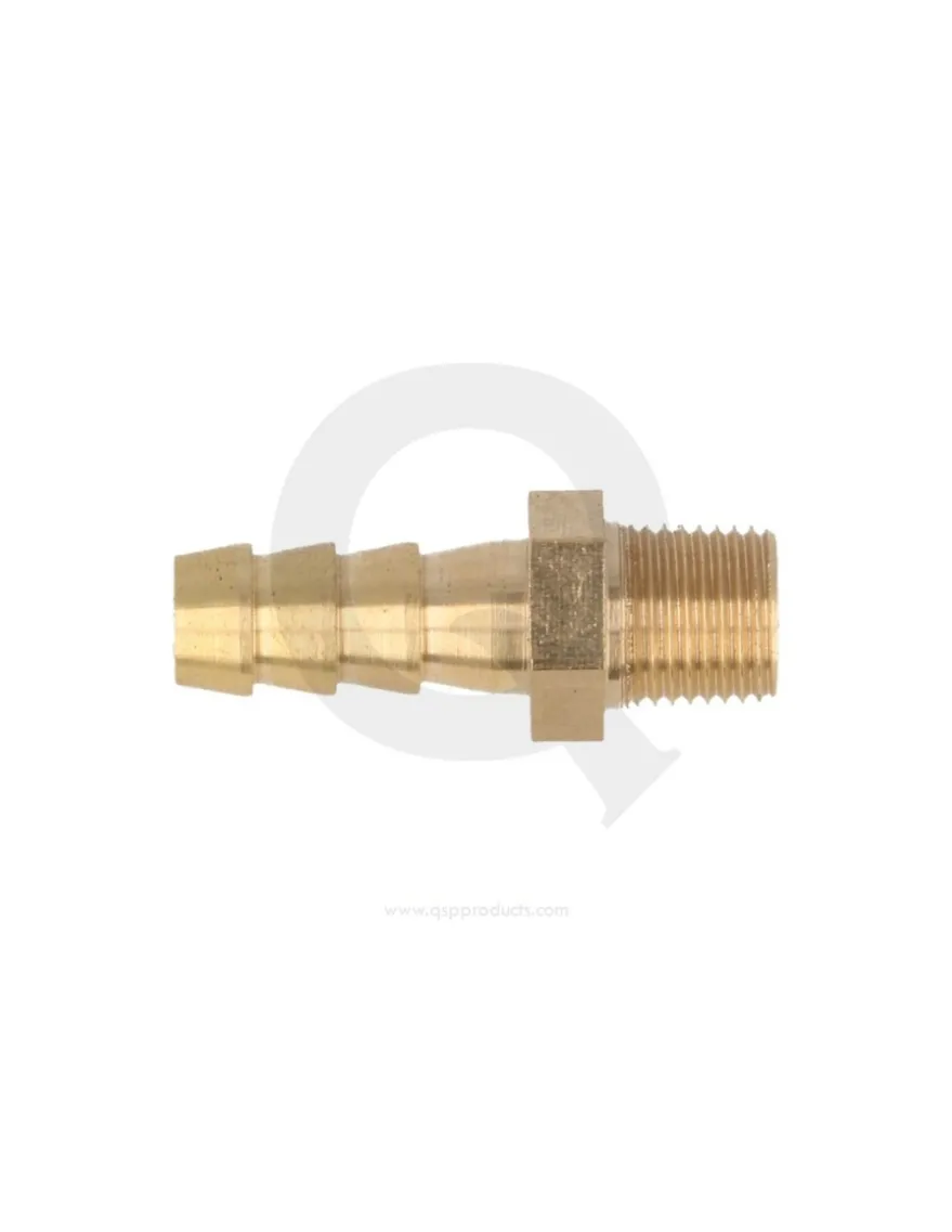 Anslutning 10mm - 1/4npt - Mässing QSP