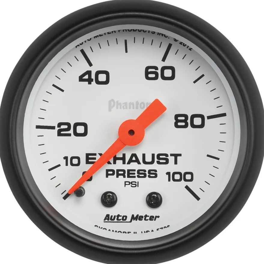 Avgastrycksmätare 52mm 100PSI (Mekanisk) PHANTOM