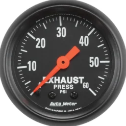 Avgastrycksmätare 52mm 60PSI (Mekanisk) Z-SERIES