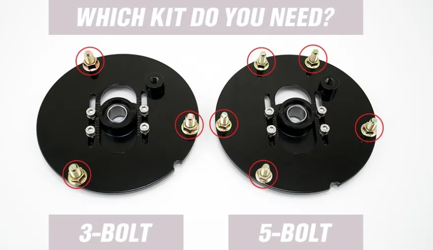 BMW 3 SERIE 2- 3- & 4-SERIEN Passar 2WD & 4WD (Med 3-bultat övre fäste) Främre Luftfjädring Air Lift Performance