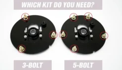 BMW 3 Serie 2- 3- & 4-serien Passar 2WD & 4WD (Med 5-bultat övre fäste) Främre Luftfjädring Air Lift Performance