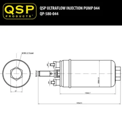 Bränslepump UltraFlow 320L/H (044) QSP Products (Bensin)