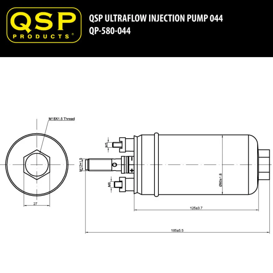 Bränslepump UltraFlow 320L/H (044) QSP Products (Bensin)