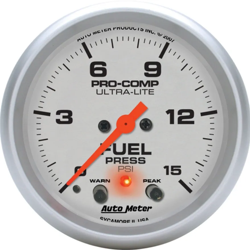 Bränsletrycksmätare 66.7mm 15PSI (Digital Stepper-motor) Ultra-Lite