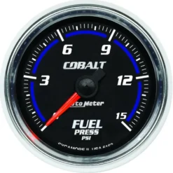 Bränsletrycksmätare 52mm 15PSI (Digital Stepper-motor) COBALT