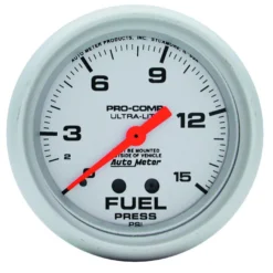 Bränsletrycksmätare 66.7mm 15PSI (Mekanisk) Ultra-Lite