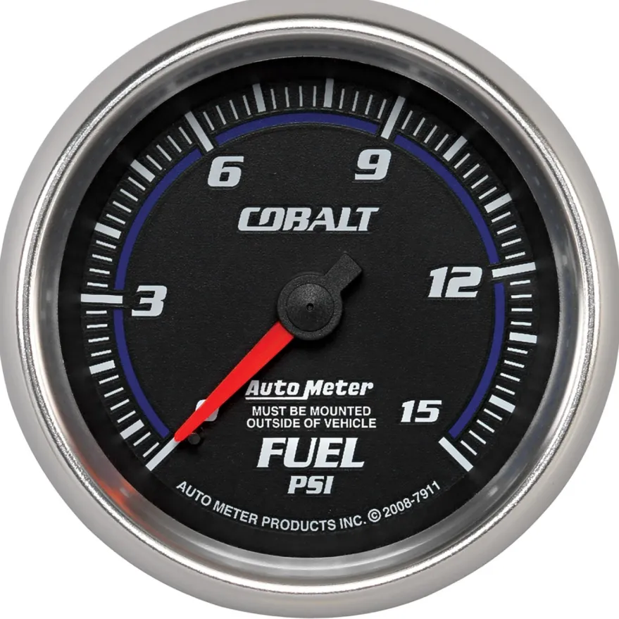 Bränsletrycksmätare 66.7mm 15PSI (Mekanisk) COBALT