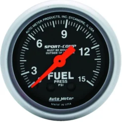 Bränsletrycksmätare 52mm 15PSI (Mekanisk) SPORT-COMP