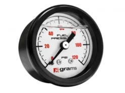 Bränsletrycksmätare 0-120psi - Vit Grams Performance