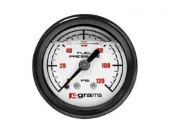 Bränsletrycksmätare 0-120psi - Vit Grams Performance