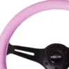 Classic Träratt 330mm 3-ekrad Mattsvart Centrum Rosa Ratt NRG