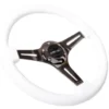 Classic Träratt 350mm 3-ekrad Svart Centrum Vit Ratt NRG