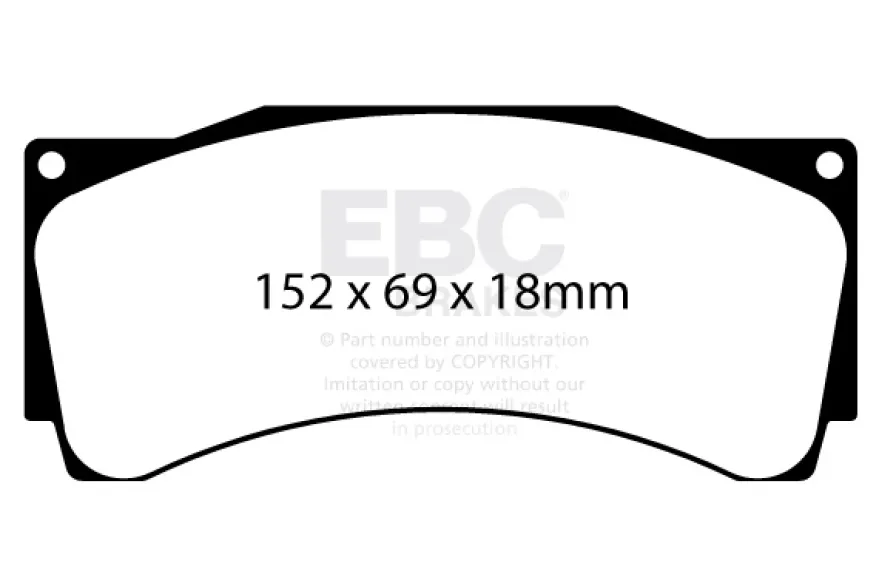 DP8080/2RP1 RP-1 Främre/Bakre Bromsbelägg (Racing) EBC Brakes