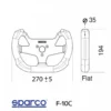 F-10C Racingratt Greppyta: Mocka, Diameter: 270mm, Djup: Plan, Antal Ekrar: 5st, Material: Kolfiber, Bultdelning: 3x50,8mm Sparco