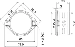 Fläns Luftanslutning 45mm