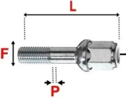 Hjulbult M12x1.5 / M14x1.5 Sfärisk / Radie Sparco