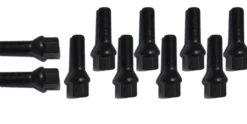 HR-B1452701Paket hjulbultar 10st M14x1.5 Konisk Svart, Längd 27mm 10 st bultar