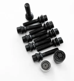 HR-B1454307SET H&R Bultsats inkl låsbutar M14x1,5 Sfäriskt Svart, Längd 43mm