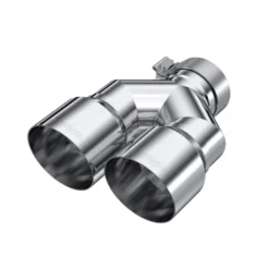 3'' ID / Dual 4'' OD Out Staggered L 9.87in / R 9.37in Single Wall T304 SS Universalt Utblås MBRP
