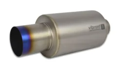 3'' In / 4'' Ut Titanium Ljuddämpare Rak Blått Utblås (Slutburk) Vibrant Performance